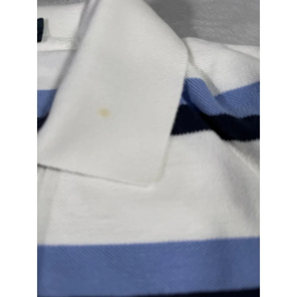 CLASSIC‎ POLO RALPH LAUREN STRIPED POLO SHIRT WHITE BLUE MENS XL